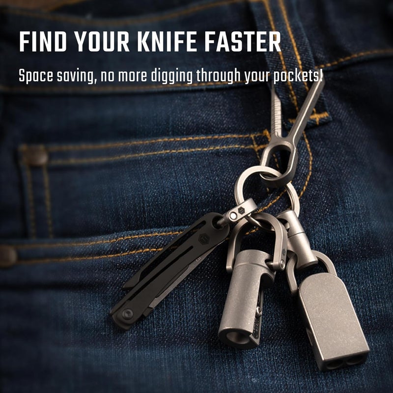 KeyUnity KK07BK شفرة دقة الحرف أداة قطع صغيرة بمقبض تيتانيوم لمشاريع الفنون والحرف والورق والكراتين والقماش والهوايات مع شفرة قابلة للاستبدال - Image 5